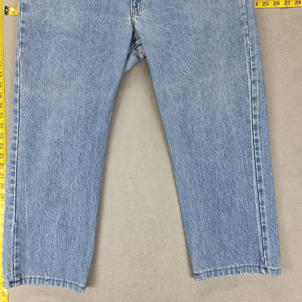 Vintage Levis 505 Jeans Mens Blue Straight Zip Fly USA Altered Hem Fits 34x26